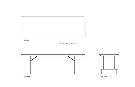 Drawing Table 2D Cad Block