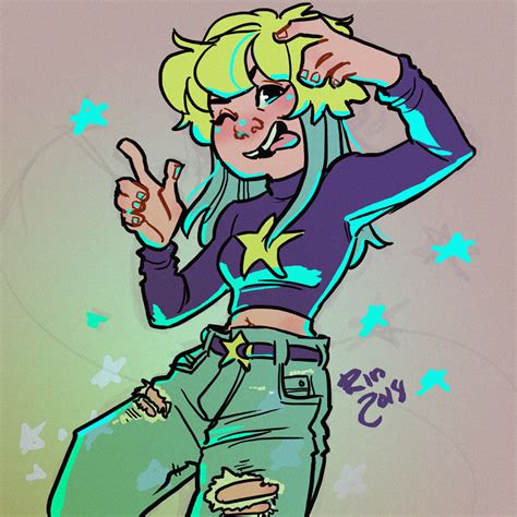 TwoToned Mullet Girl by DrawingWiffWaffles on DeviantArt
