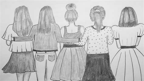 Drawings Of Friends Five