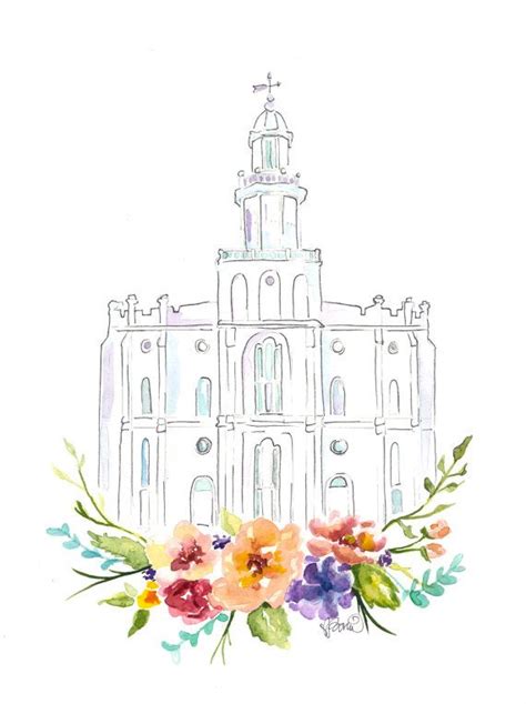 drawings of lds st george temple