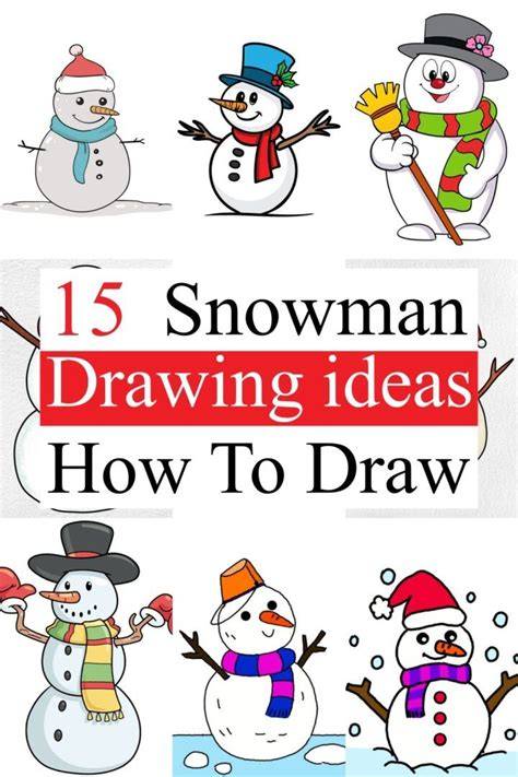 Drawing A Snowman Step By Step, Step by Step, Drawing Guide, by Dawn