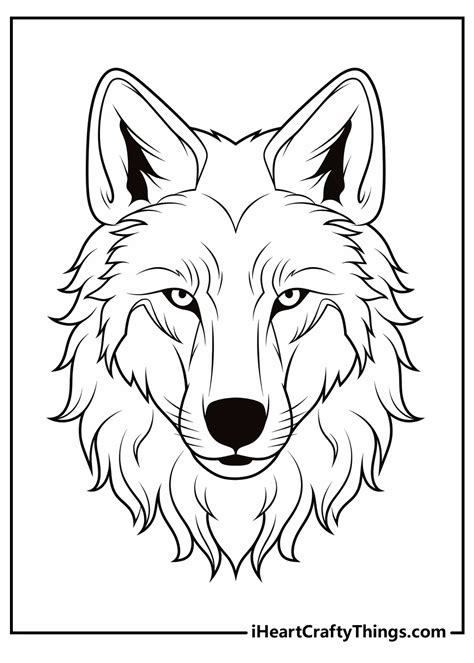 Drawings Of Wolves Printable