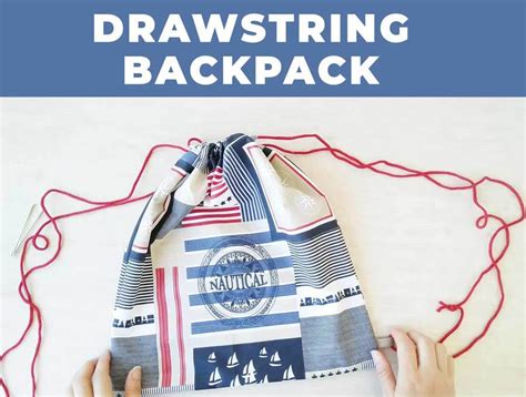 Drawstring Backpack Bag Pattern