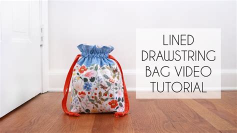 Drawstring Bag Sewing Tutorial