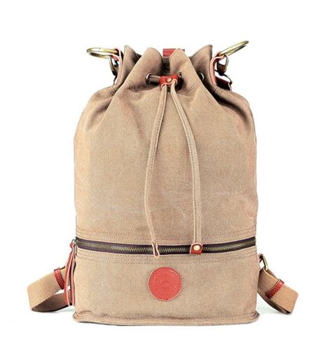 Drawstring Canvas Backpack