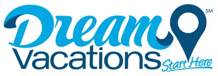 dream vacations start here logo png