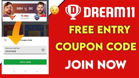 Win Big With Dream11 Free Entry Coupon Code Today