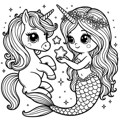 Dreamhouse.with Unicorn And Fairy.and Mermaid Printable