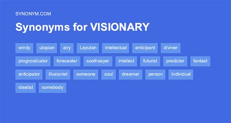 dreamy synonyms for visionary