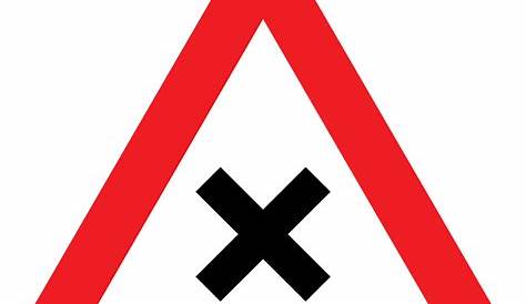 Illustration der dreieckige Warnschild mit Kreuz Stock-Vektorgrafik - Alamy
