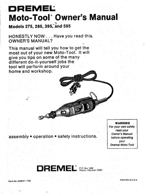 Dremel Tool Manual Pdf