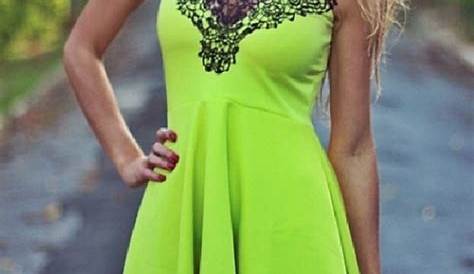 Dress Neon Green Skirt With Images Fashion Outfits