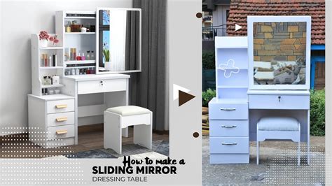Dressing Table With Hidden Mirror Storage