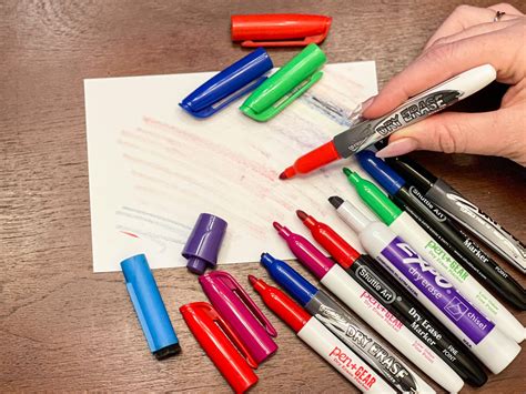 dried out dry erase markers