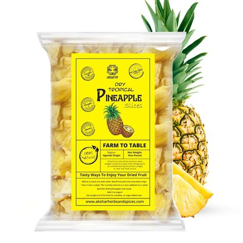 Dried Pineapple No Added Sugar