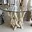 small driftwood round dining table to seat four by doris brixham