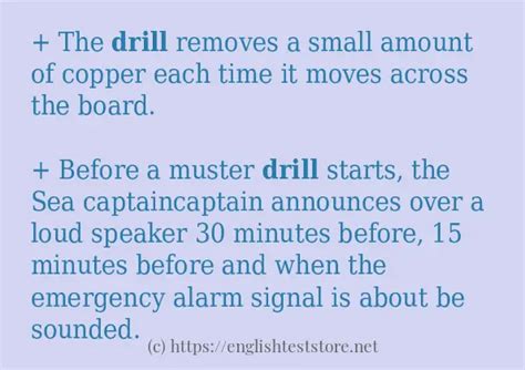 Drill Make Sentence