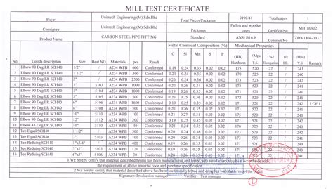 Drill Pipe Mill Certificate