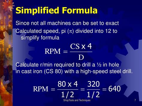 Drill Rpm Formula