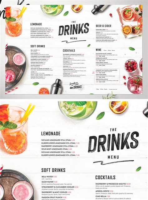 Drink Menu Design