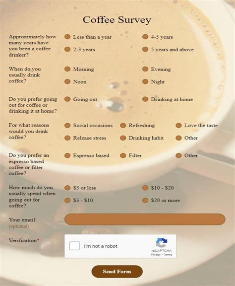 Drink Survey Examples