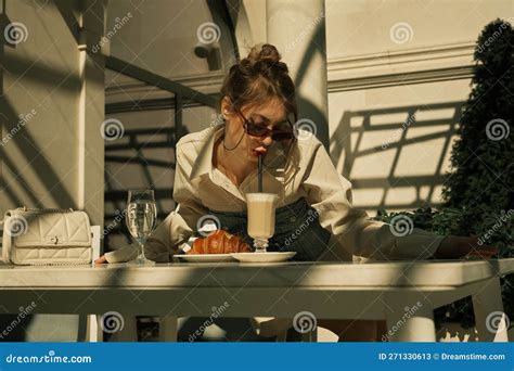 Drinking Coffee With Straw