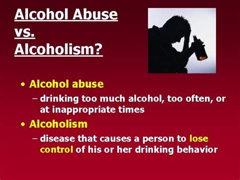 Drinking Too Much Vs Alcoholism