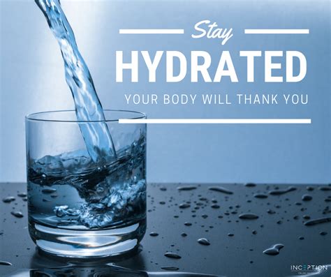 Drinking water to stay hydrated