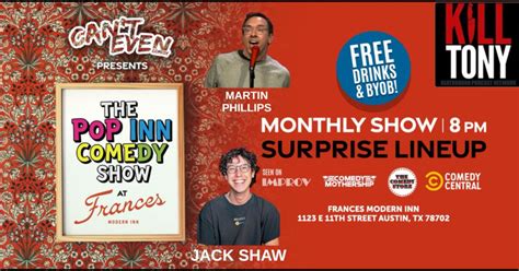 drinks at comedy show