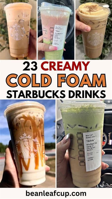 Drinks At Starbucks With Cold Foam
