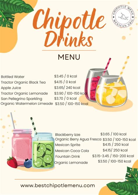 Drinks Served At Chipotle