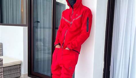 Drip Outfit Red Nike Tech Nike Tech Fit Nike Tech Fleece Nike