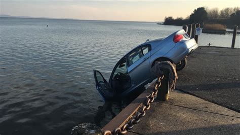 driver goes off pier