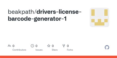 drivers license barcode generator github
