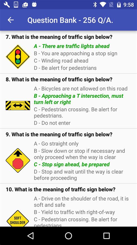 drivers license test practice