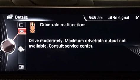 Drivetrain Malfunction Maximum Output Not Available