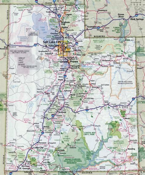 driving map of utah