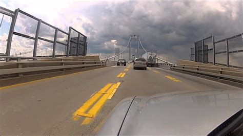 driving over the bay bridge in maryland