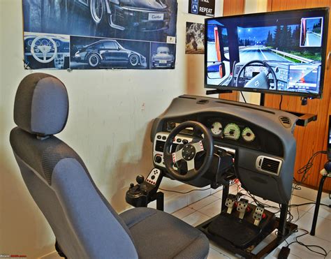 driving simulator made from real car