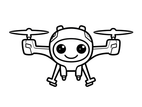 Drone Worksheet Coloring Page