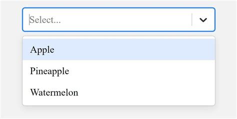 Drop Down Input React