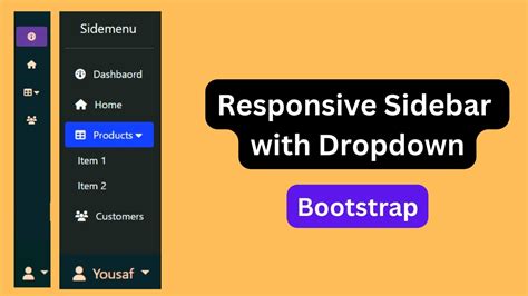 Drop Down Menu Bar In Bootstrap