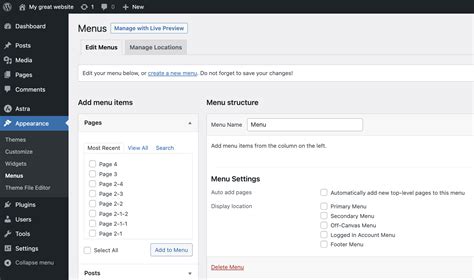 Drop Down Menu Wordpress Html