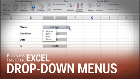 Excel Drop Down Menus Made Easy