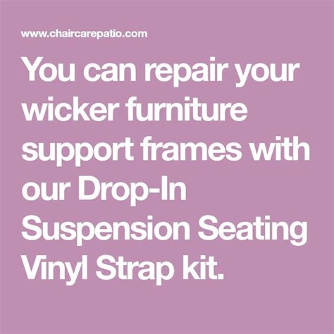 drop in suspension seating vinyl strap kit