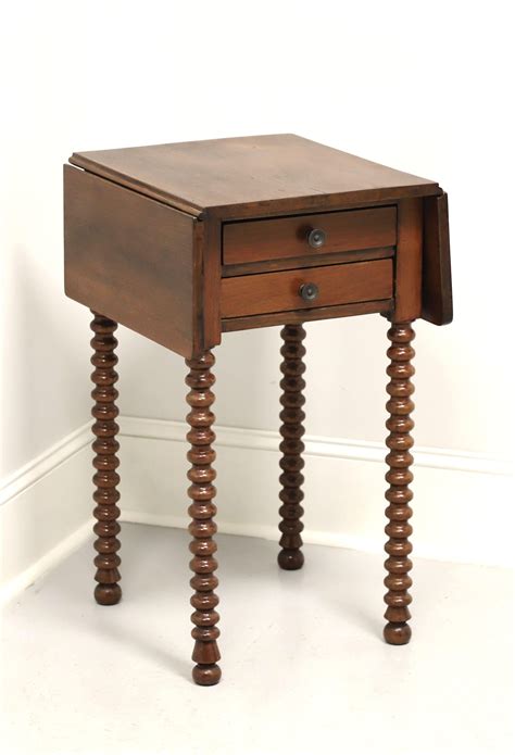 drop leaf side table with drawer