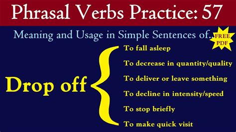 drop off meaning in urdu with example