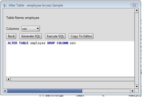 Drop Table In Access