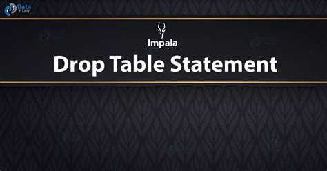Drop Table In Impala