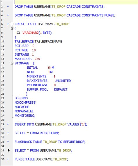 Drop Table In Oracle With Constraints